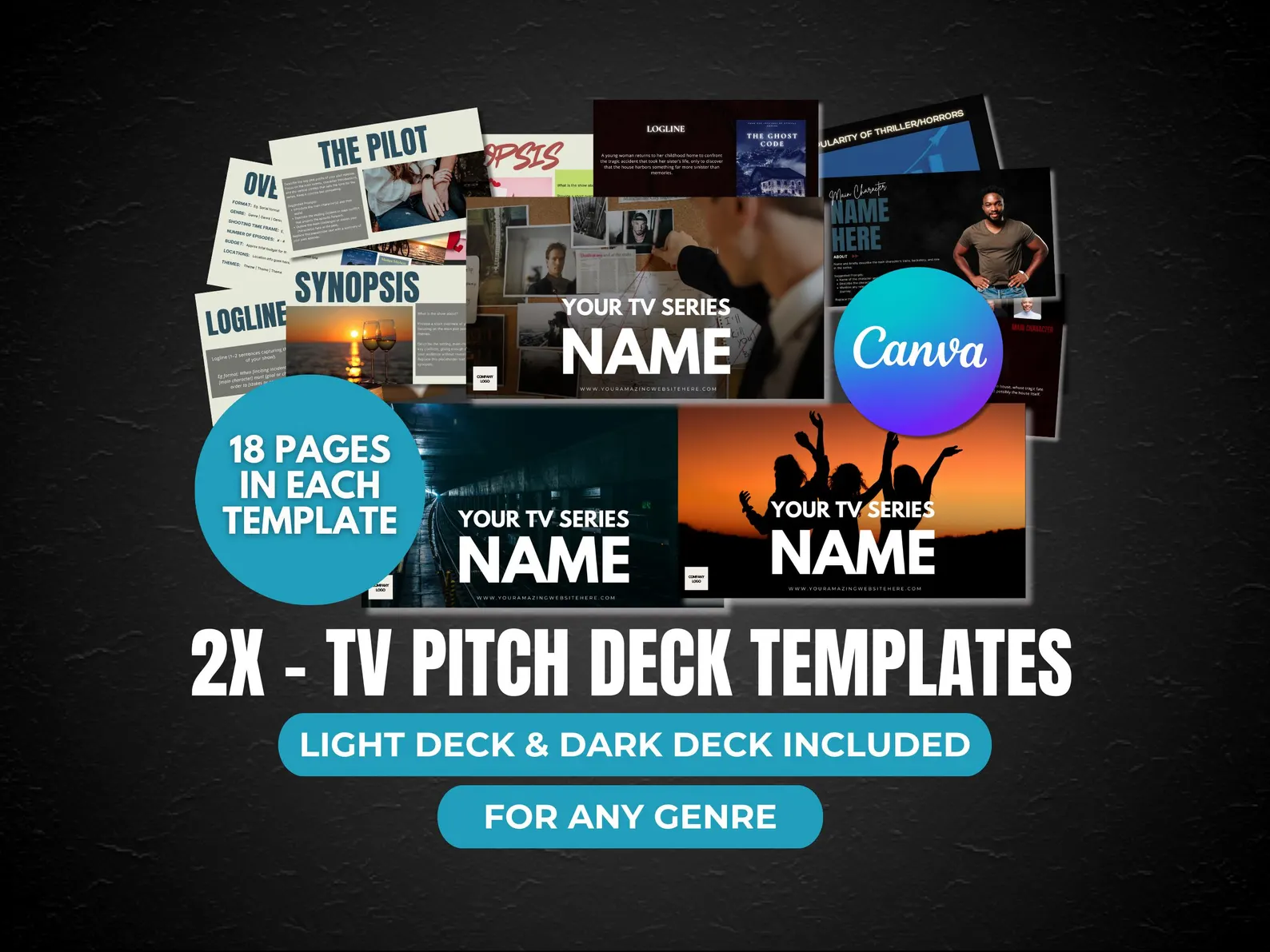 2x - TV Pitch Deck Templates